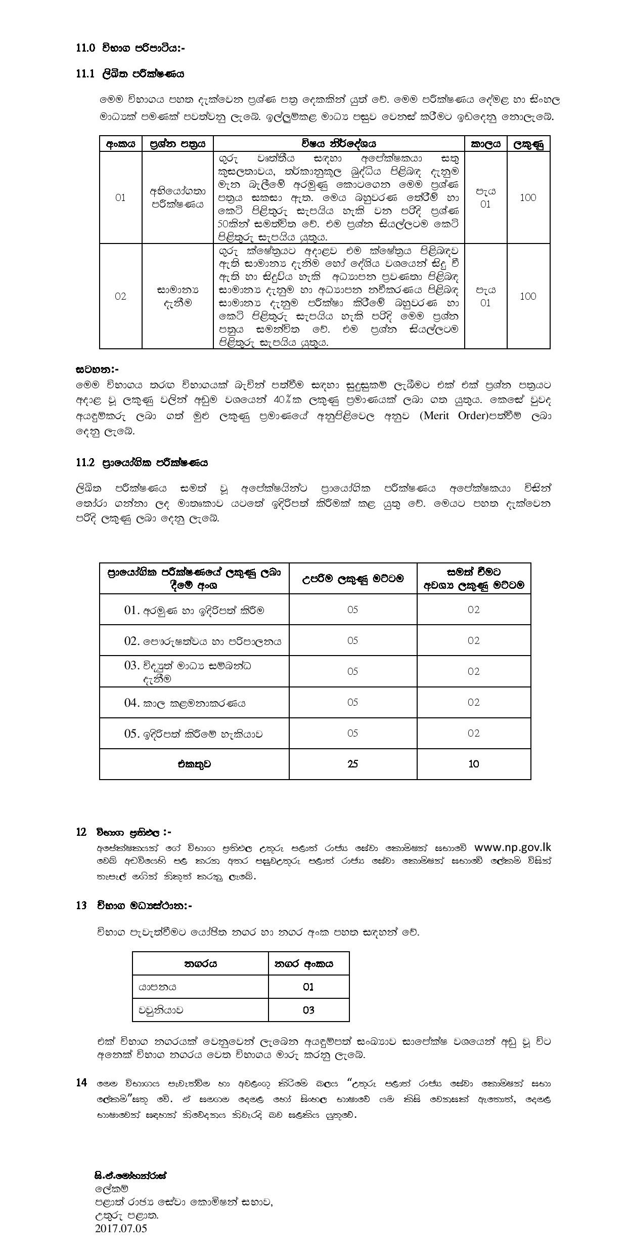 Graduates Teacher Vacancies (Open) - Northern Provincial Public Service